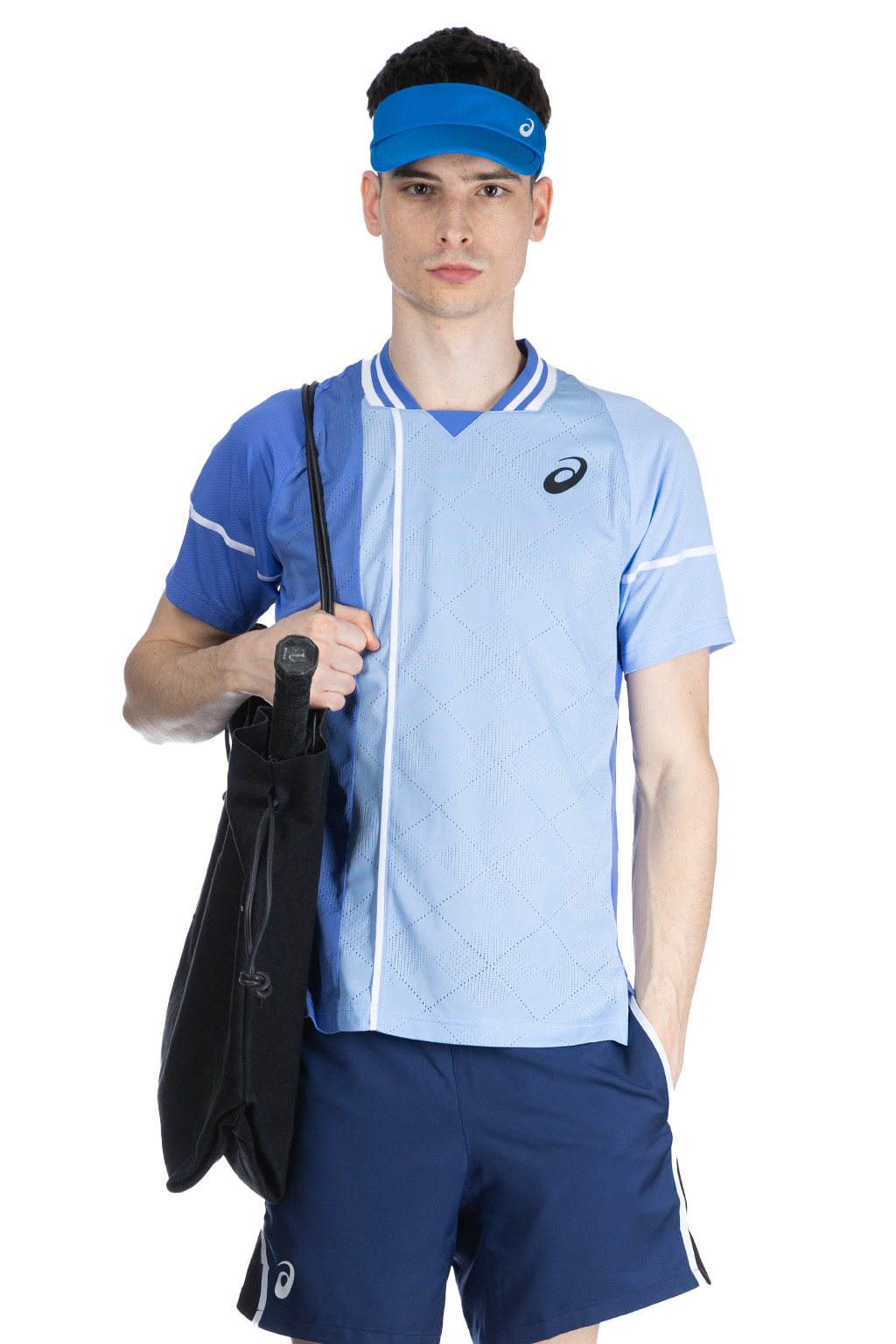Asics | MEN MATCH ACTIBREEZE SS TOP - Blue | Men | Blue Button Shop